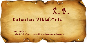 Kolonics Viktória névjegykártya