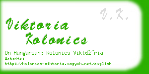 viktoria kolonics business card